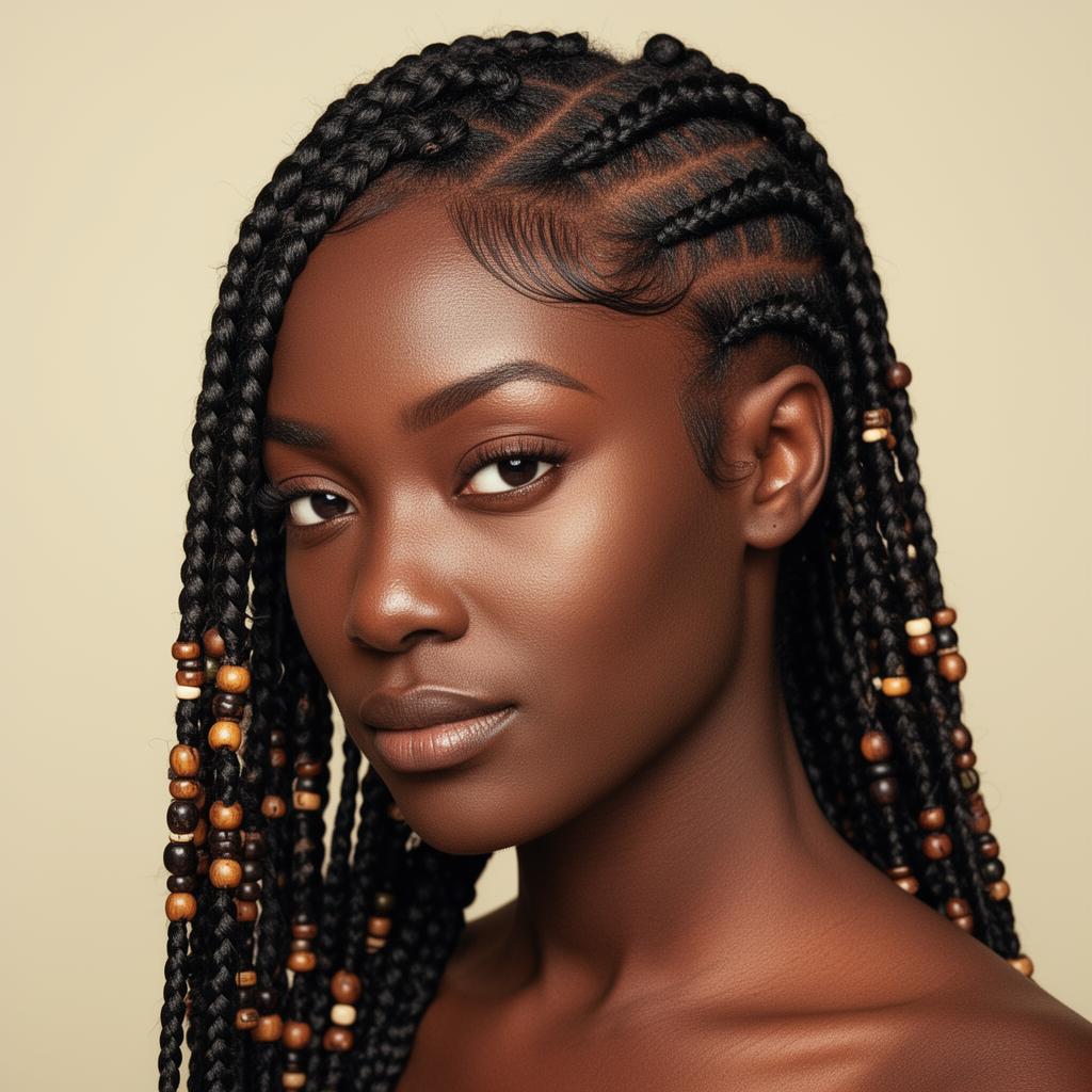 Fulany Braids feito pela trancista Charm em SBC