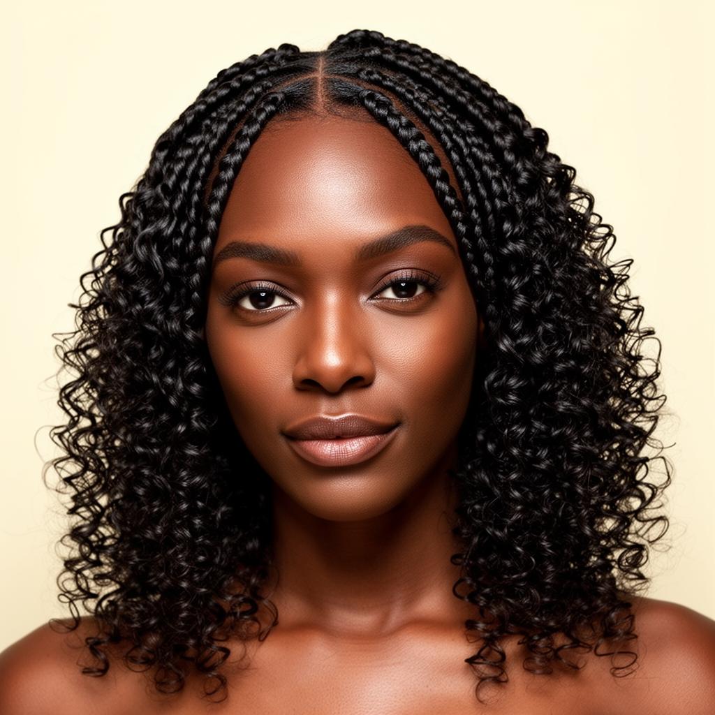 Goddess Braids feito pela trancista Charm em SBC